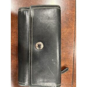 Coach Vintage Black Leather Wallet, Pre-owned